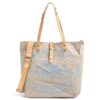 Bolsa shopping Campomaggi beige/azul