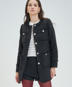 ABRIGO AIISHA DE TWEED DE LANA