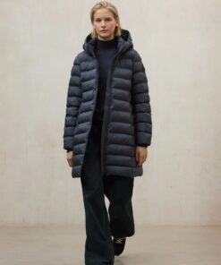 ABRIGO GRIS AZULADO ACOLCHADO ENTALLADO