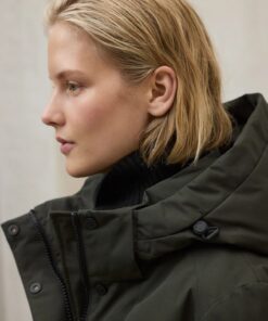 ABRIGO GLAMOUR KHAKI PARA MUJER ECOALF 3