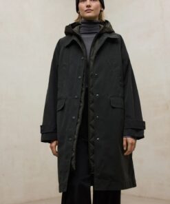 ABRIGO HYDEN VERDE OSCURO PARA MUJER ECOALF 5