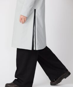 ABRIGO TORMENTA GRIS LARGO CREMALLERAS LATERALES 12 ABRIGO TORMENTA IMPERMEABLE GRIS PIEDRA TANTA 3