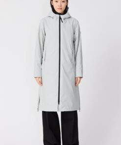 ABRIGO TORMENTA GRIS LARGO CREMALLERAS LATERALES 14 ABRIGO TORMENTA IMPERMEABLE GRIS PIEDRA TANTA 7