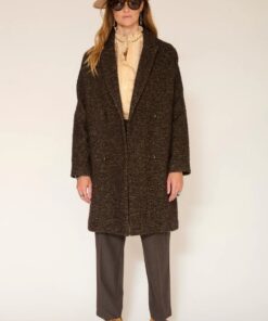 Alternative view of ABRIGO MKT MARRON JASPEADO CORTO