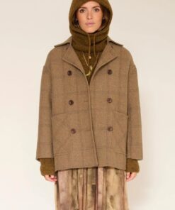 Alternative view of CHAQUETON MKT AVELLANA CUADRO DIFUMINADO