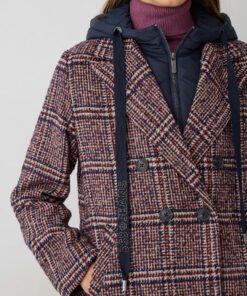 Abrigo a cuadros capucha impermeable BSB Fashion 7