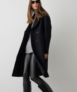 Abrigo largo bolsillos NEGRO CRUZADO 13 Abrigo largo bolsillos BSB Fashion 3