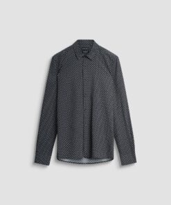 CAMISA REGULAR STRAIGHT FIT BARCELONA EN MEZCLA DE ALGODON CON ESTAMPADO DE LUNARES Antony Morato MMSL00614 FA430651 9000 01 4