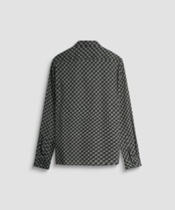 CAMISA REGULAR STRAIGHT FIT BARCELONA MEZCLA DE ALGODON ESTAMPADO GEOMETRICO MMSL00614 FA430652 4088 08 1