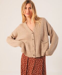 CHAQUETA BEIGE CON CASHMERE
