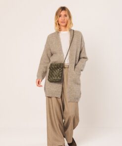 CHAQUETA LARGA CON MOHAIR