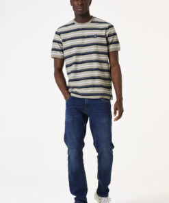 Alternative view of CAMISETA GARCIA RAYA BEIGE/MARINO