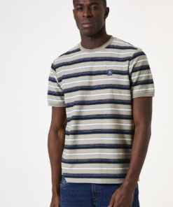 CAMISETA GARCIA RAYA BEIGE/MARINO