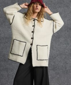 Cárdigan de punto con detalle bordado 19 Cardigan de punto con detalle bordado 9