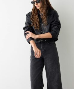 Chaqueta corta efecto piel BSB Fashion 4