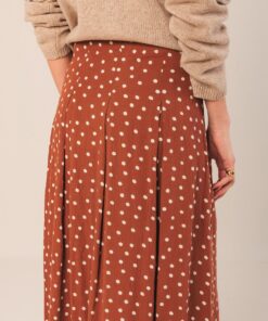 FALDA MIDI EVASE TERRACOTA INDI COLD 2
