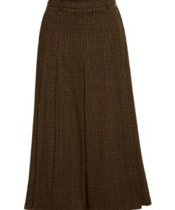 FALDA-PANTALON con cremallera a cuadros