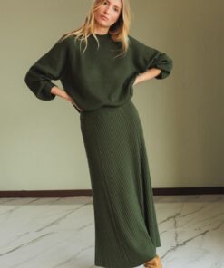 FALDA VERDE PUNTO CANALÉ