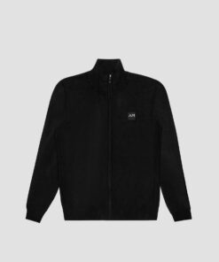 CARDIGAN MORATO VISCOSA NEGRO 11 JERSEY SLIM FIT EN MEZCLA VISCOSA CON PARCHE LOGO Y CREMALLERA ANTONY MORATO MMSW01441 YA500002 9000 02 3