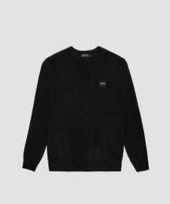 JERSEI MORATO LISO BASICO NEGRO 10 JERSEY SLIM FIT EN MEZCLA VISCOSA CON PARCHE LOGO ANTONY MORATO MMSW01439 YA500002 9000 03 2