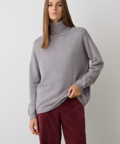 Jersey oversize gris cuello alto