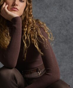 JERSEY Cuello alto básico de canalé 14 Jersey basico de cuello alto acanalado BSB Fashion 1