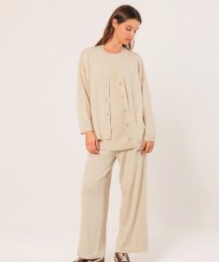 Alternative view of PANTALÓN BEIGE AMPLIO SEAWOOL