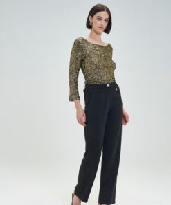 Alternative view of PANTALÓN REGULAR EN PUNTO MILAN