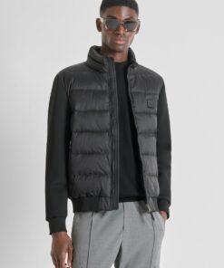 CHAMARRA MORATO CAZADORA NYLON ACOLCHADO/FELPA NEGRO