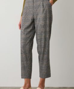 Pantalones de cuadros con pinzas BSB Fashion 2