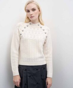 SUÉTER 100% LANA CON BOTONES