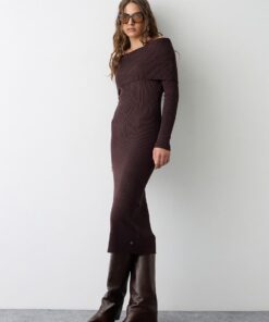 VESTIDO BSB MARRON PTO.CANALE LARGO