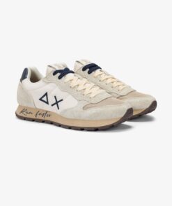 Zapatillas Tom Vintage de nailon y ante en color blanco roto 4