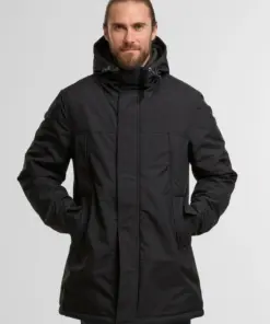 Alternative view of CHAQUETA INDICODE PARKA LARGA BOLSILLOS NEGRO