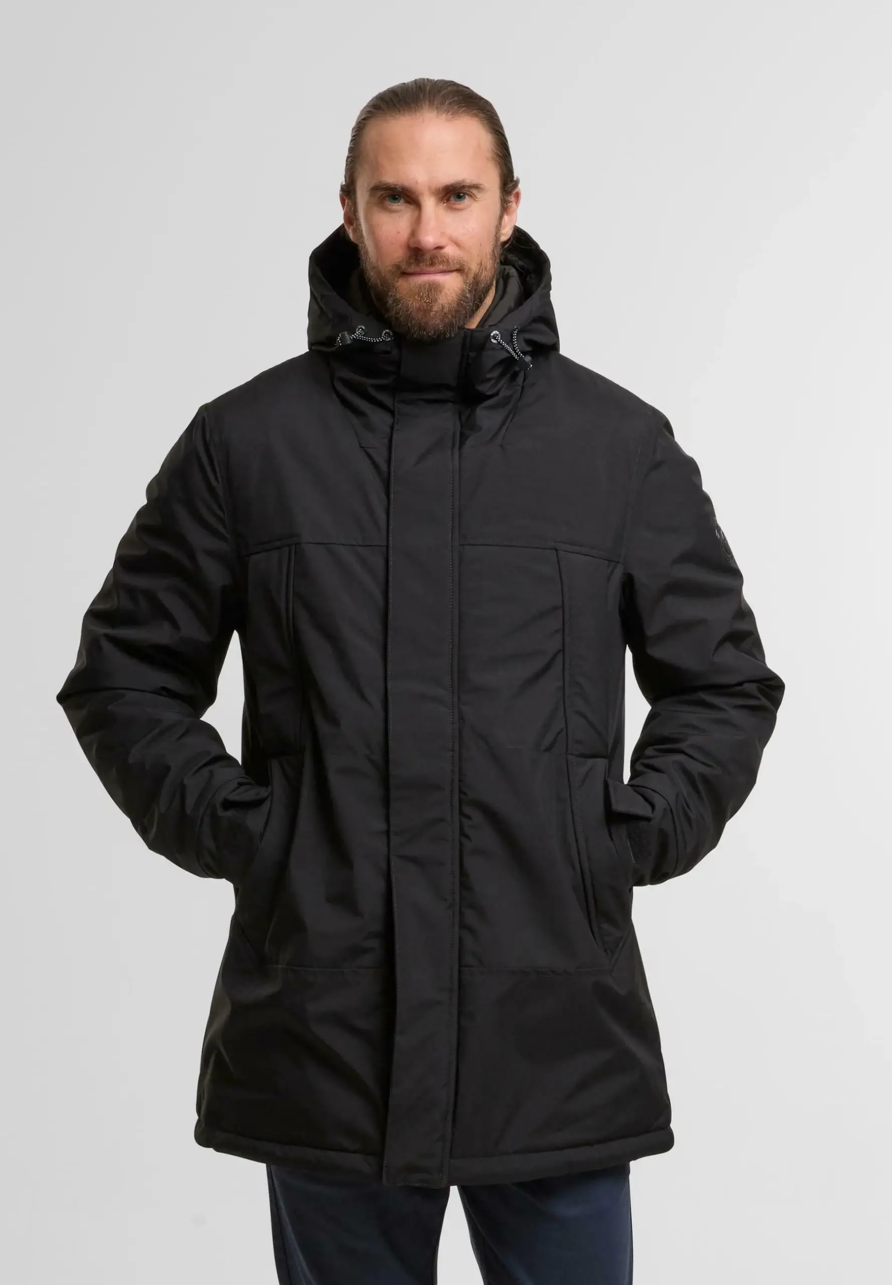 CHAMARRA INDICODE PARKA LARGA BOLSILLOS NEGRO 3 CHAMARRA INDICODE PARKA LARGA BOLSILLOS NEGRO - Imagen 2