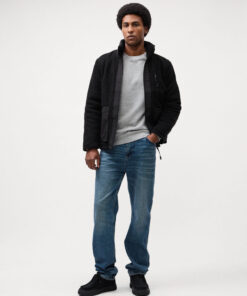 Alternative view of CHAMARRA INDICODE CAZADORA POLAR APLIQUES NEGRO