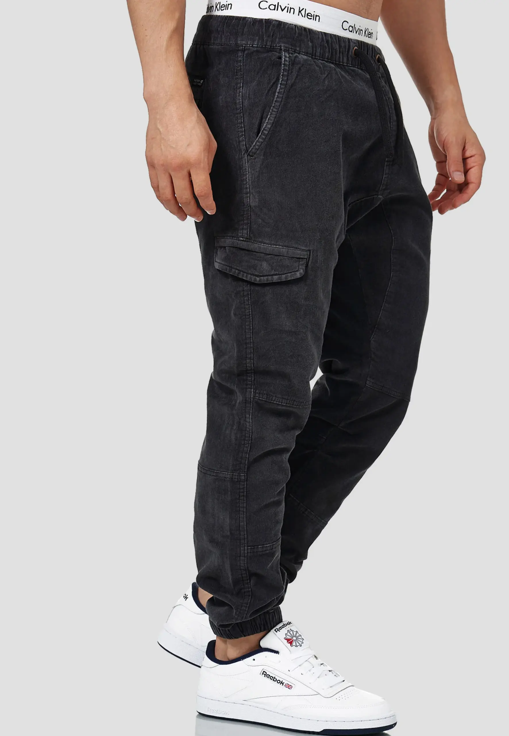PANTALON INIDICODE CARGO PANA FINA NEGRO 3 PANTALON INIDICODE CARGO PANA FINA NEGRO - Imagen 2