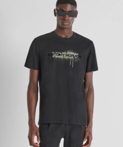 CAMISETA MORATO LOGO ESTAMPADO PINTURA NEGRO