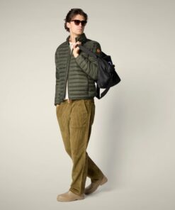 Alternative view of Chaqueta acolchada para hombre modelo Alexander en verde tierra