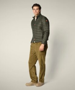 Chaqueta acolchada para hombre modelo Alexander en verde tierra