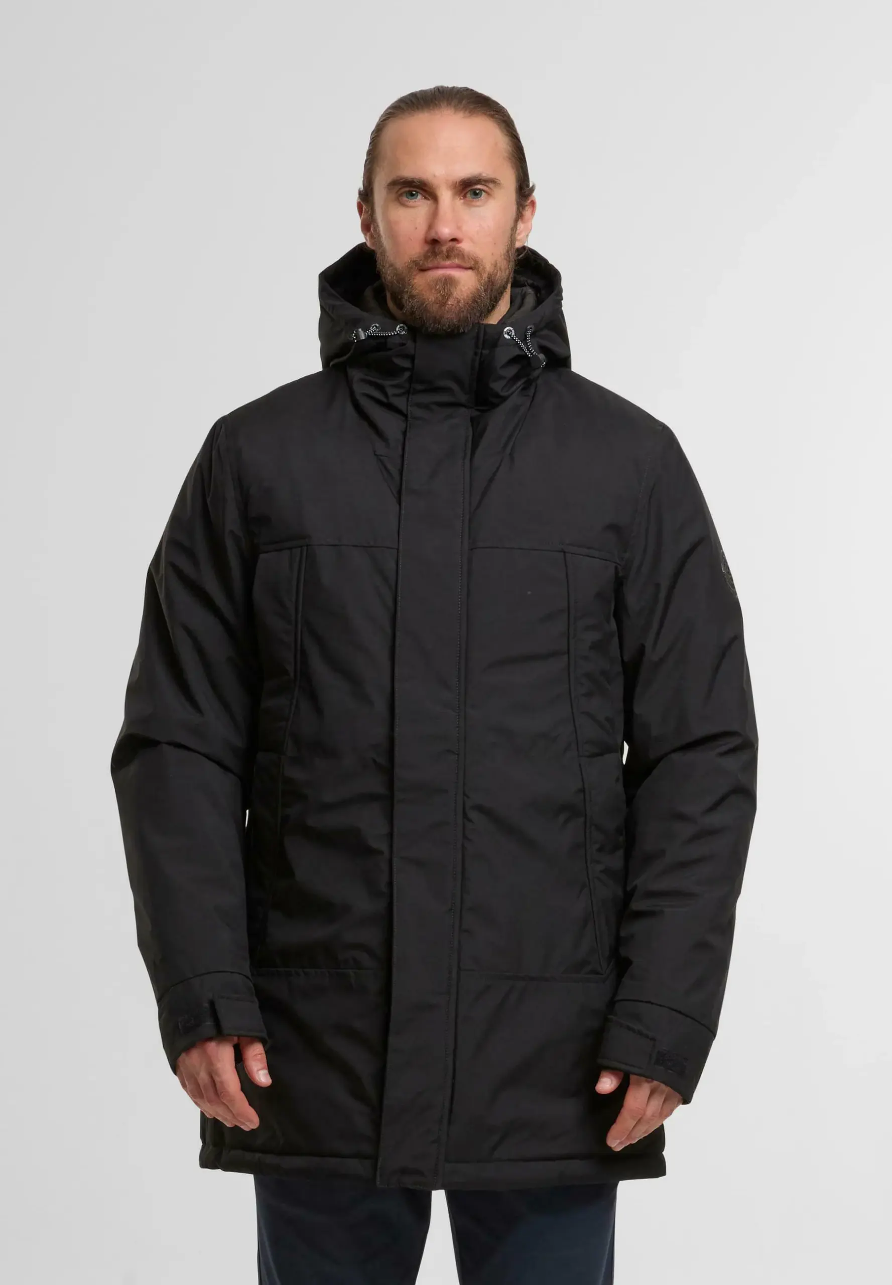 CHAMARRA INDICODE PARKA LARGA BOLSILLOS NEGRO 2 CHAMARRA INDICODE PARKA LARGA BOLSILLOS NEGRO