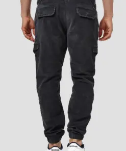 PANTALON INIDICODE CARGO PANA FINA NEGRO